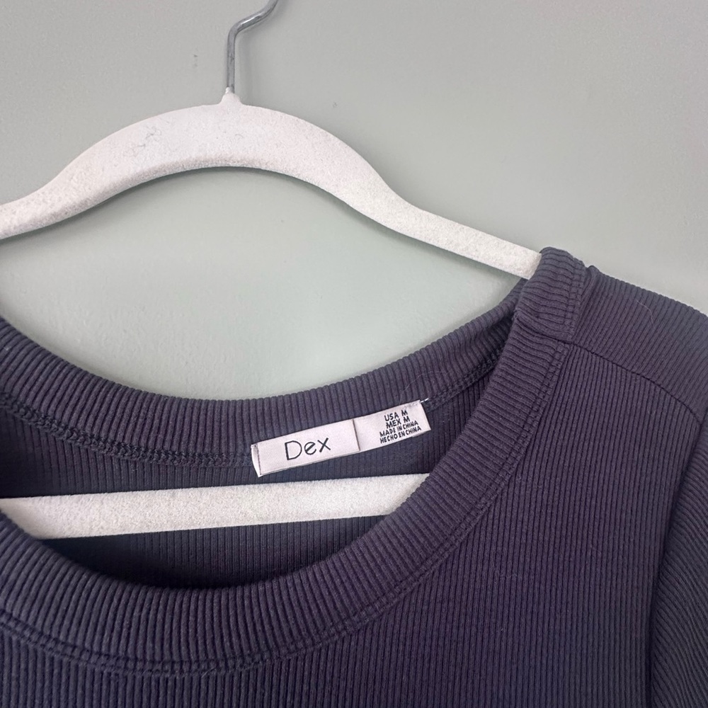 DEX Grey Ribbed Dress - Picture 7 of 7